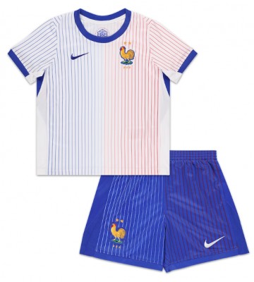 Francia Segunda Equipación Niños Eurocopa 2024 Manga Corta (+ Pantalones cortos)